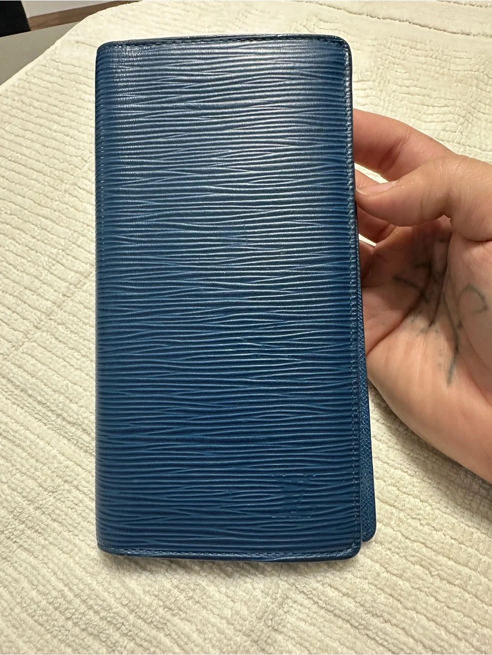 Louis Vuitton Deep Navy Epi Leather Long Wallet